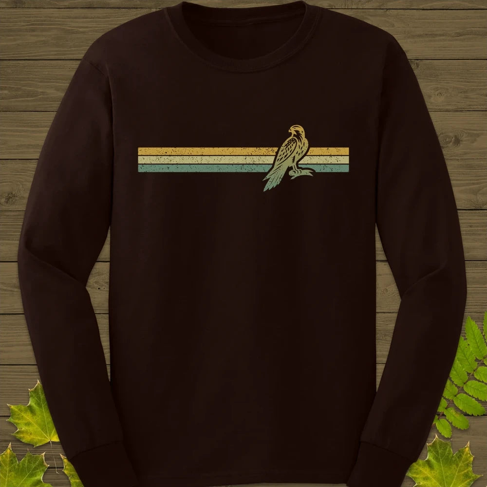 Retro Stripe Falcon Long Sleeve Dark Chocolate