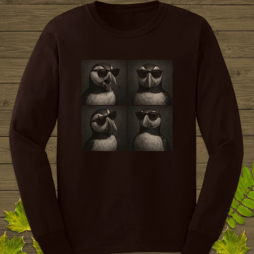 Photo Booth Puffin Long Sleeve Dark Chocolate
