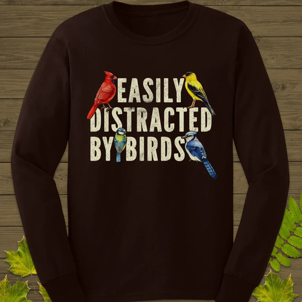 Easily Distracted Long Sleeve Dark Chocolate