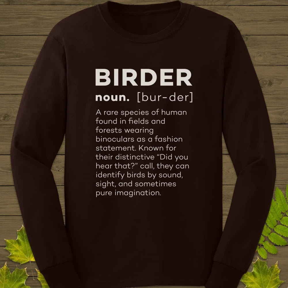 Birder Definition Long Sleeve Dark Chocolate