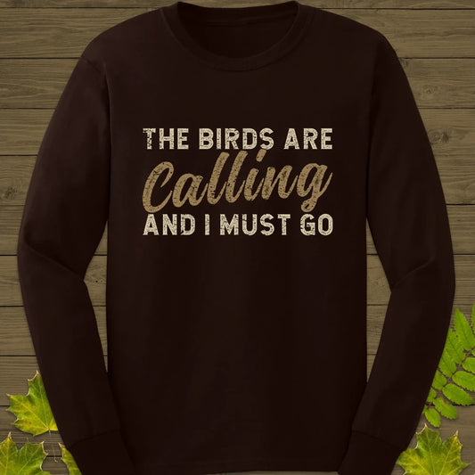 Birds Are Calling Long Sleeve Dark Chocolate