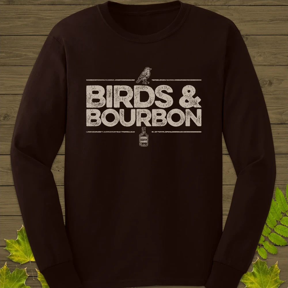 Birds & Bourbon Long Sleeve Dark Chocolate