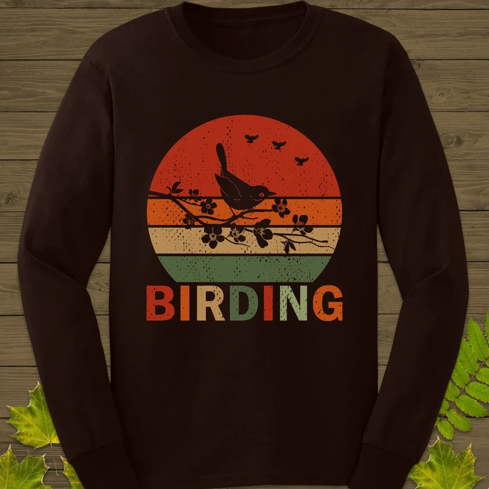 Birding Sunset Long Sleeve Dark Chocolate