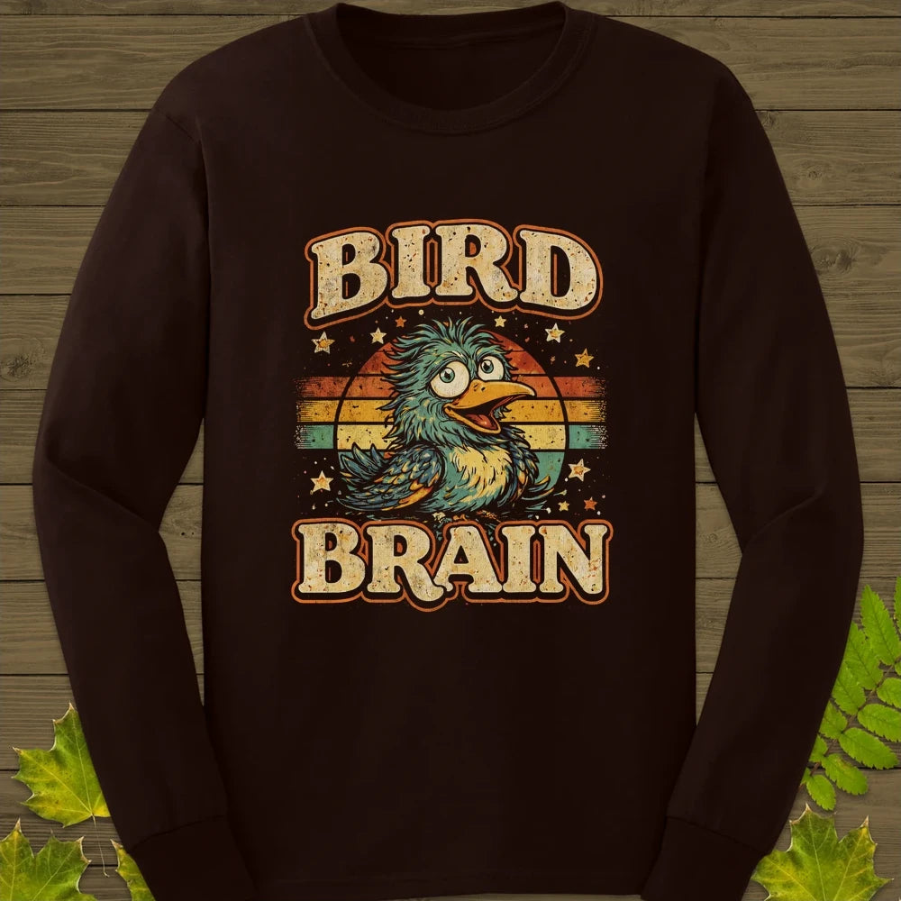 Bird Brain Long Sleeve - Dark Chocolate