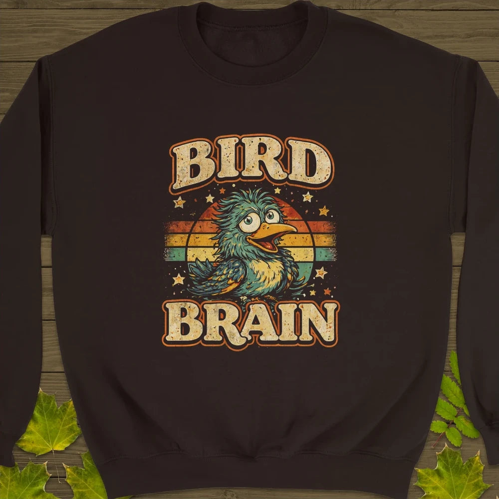 Bird Brain Crewneck Sweatshirt - Dark Chocolate