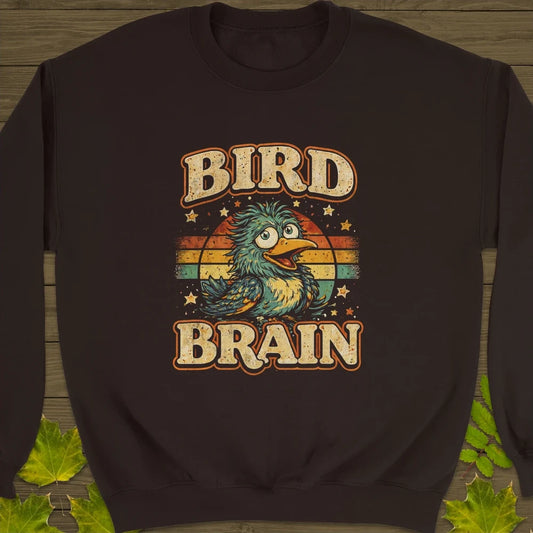Bird Brain Crewneck Sweatshirt - Dark Chocolate