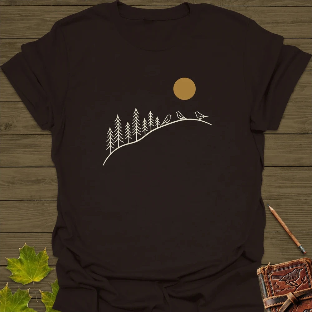 Morning Perch T-Shirt Dark Chocolate