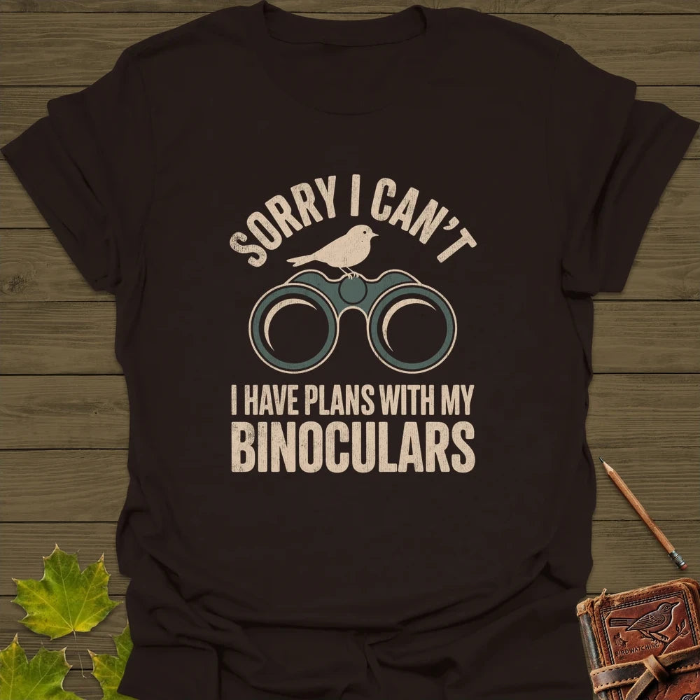 Binoculars Plan T-Shirt Dark Chocolate