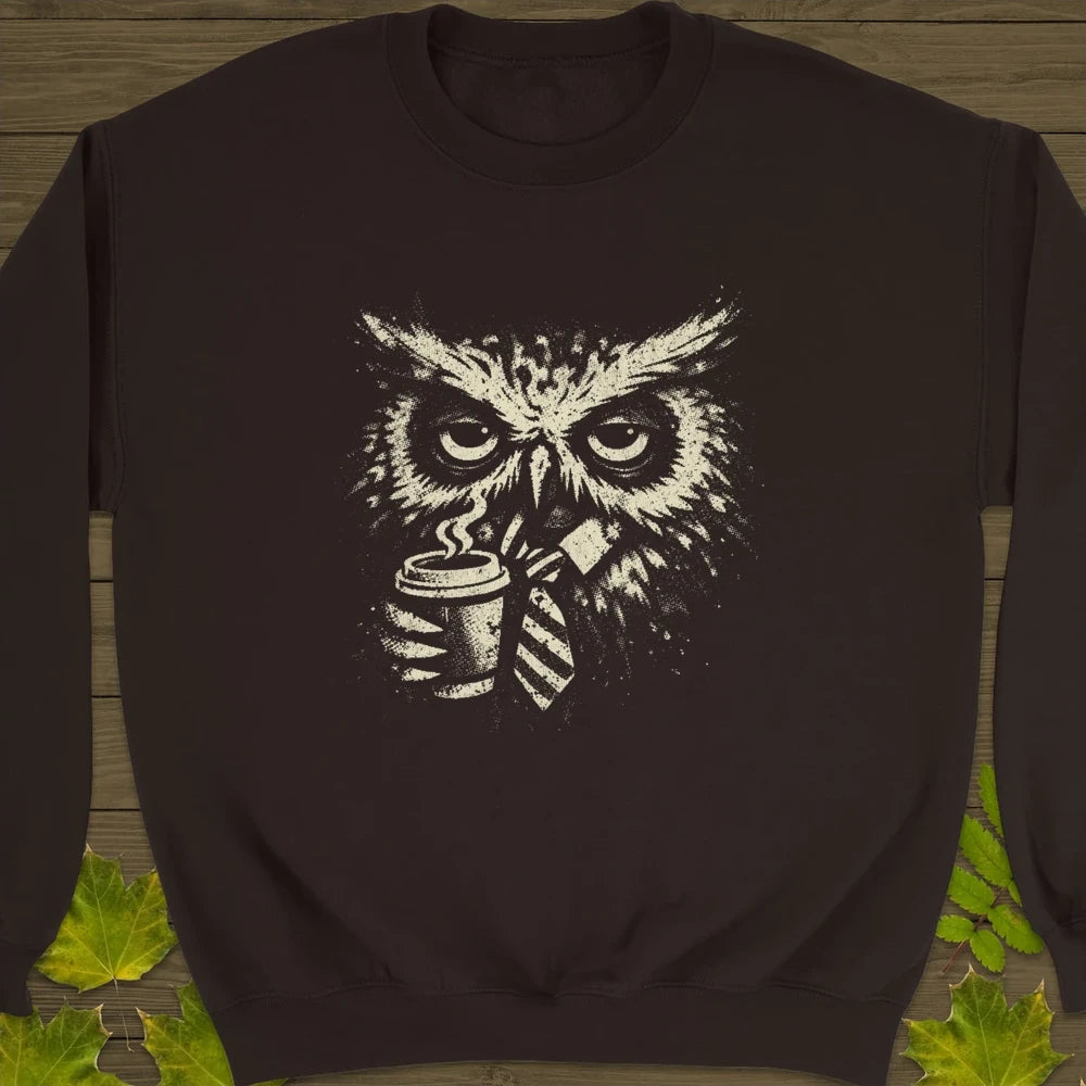 Office Owl Sweatshirt Dark Chocolate