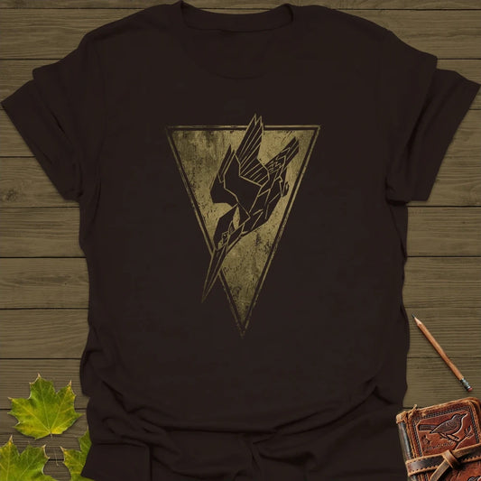 Kingfisher Badge T-Shirt in Dark Chocolate