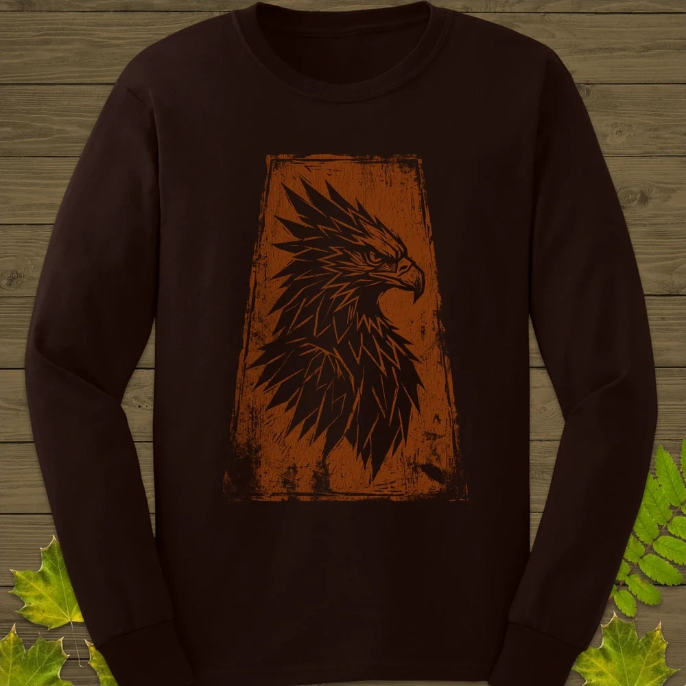 Tribal Eagle Long Sleeve Dark Chocolate