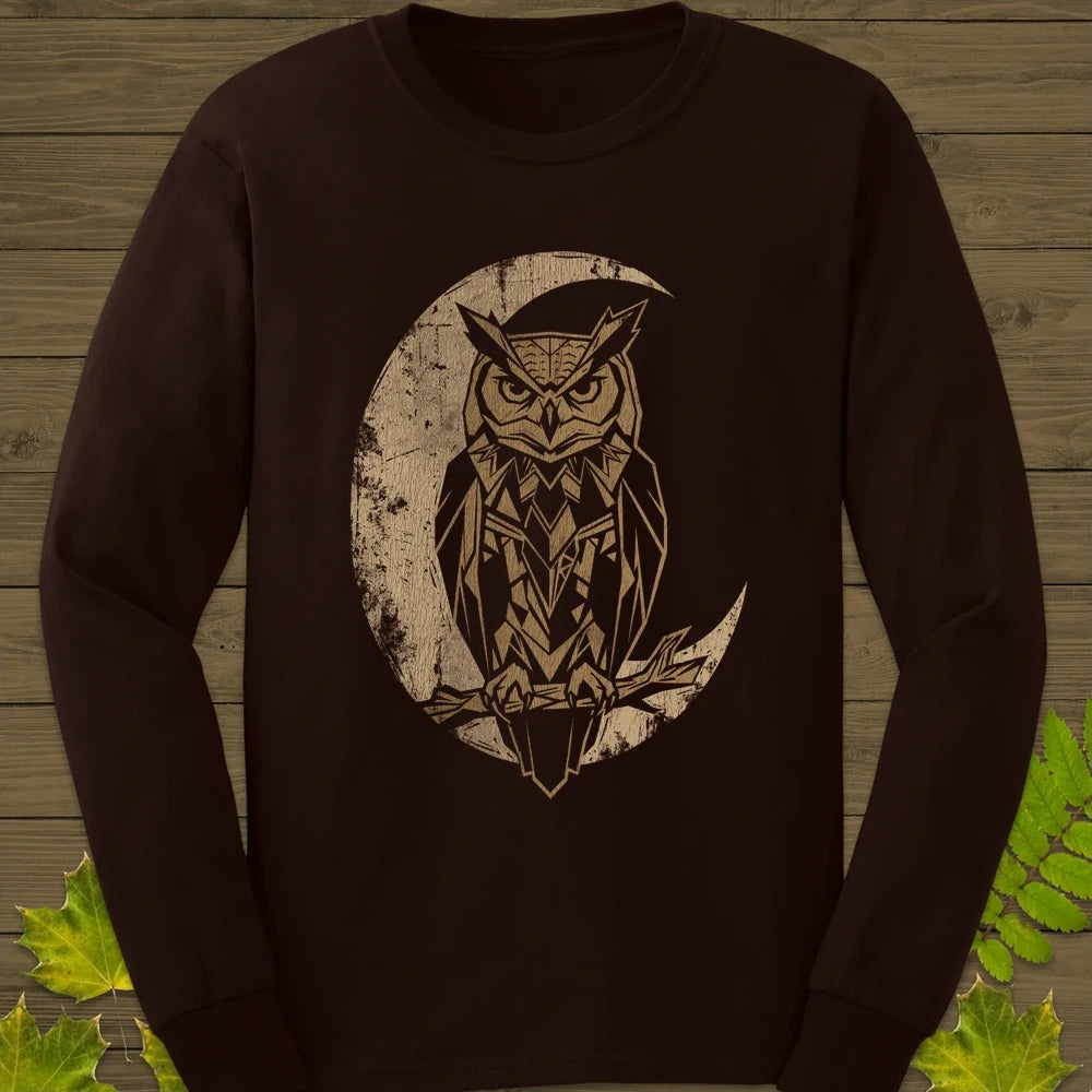 Lunar Owl Long Sleeve Dark Chocolate