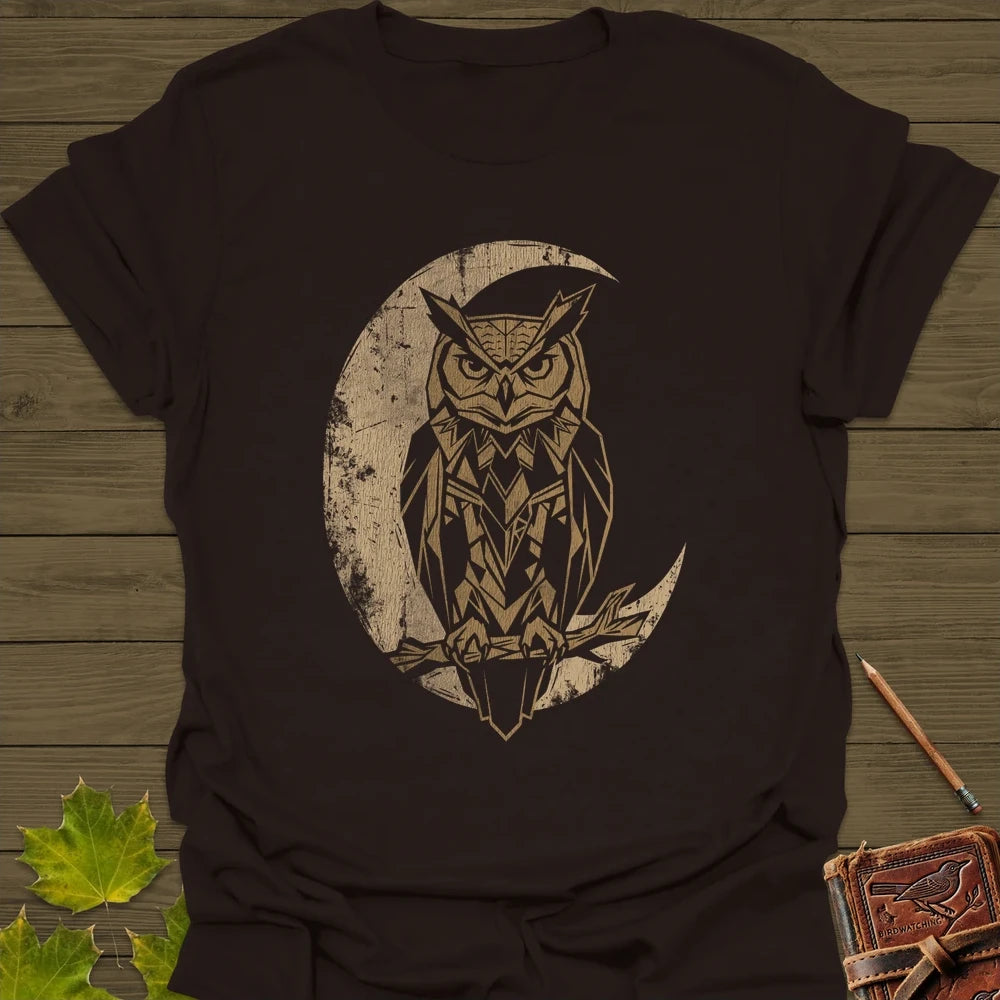 Lunar Owl T-Shirt Dark Chocolate