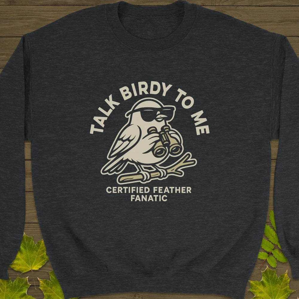 Talk Birdy Crewneck Sweatshirt Dark Heather