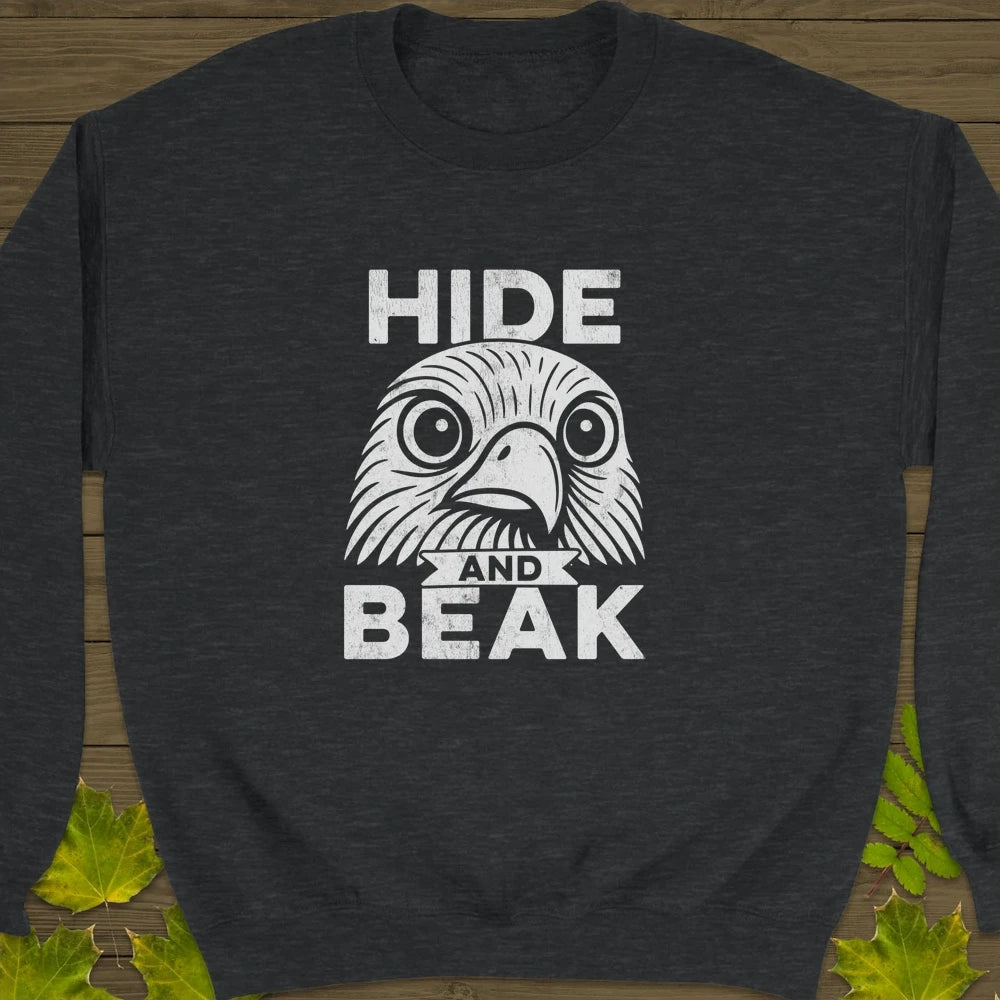 Hide and Beak Crewneck Sweatshirt Dark Heather