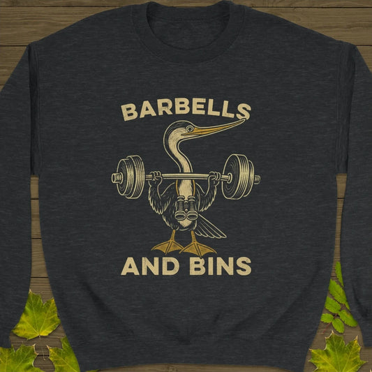 Barbells and Bins Sweatshirt Dark Heather