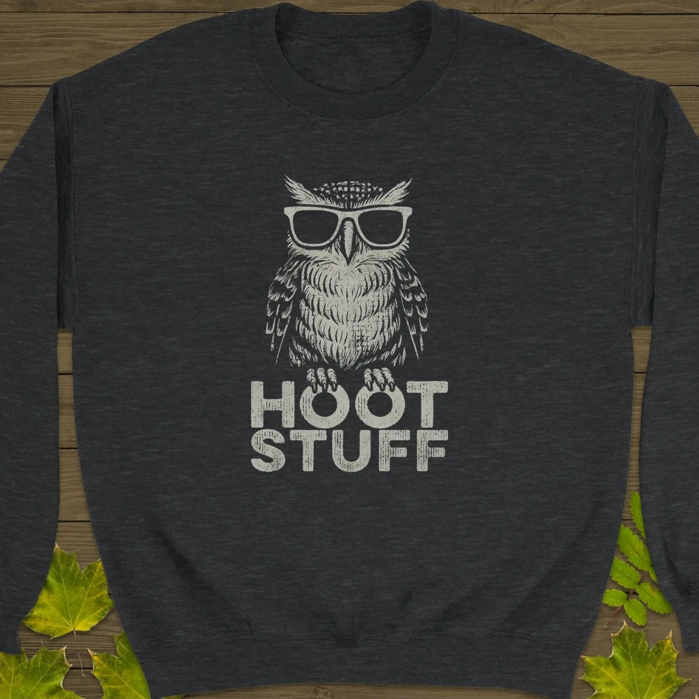 Hoot Stuff Crewneck Sweatshirt Dark Heather