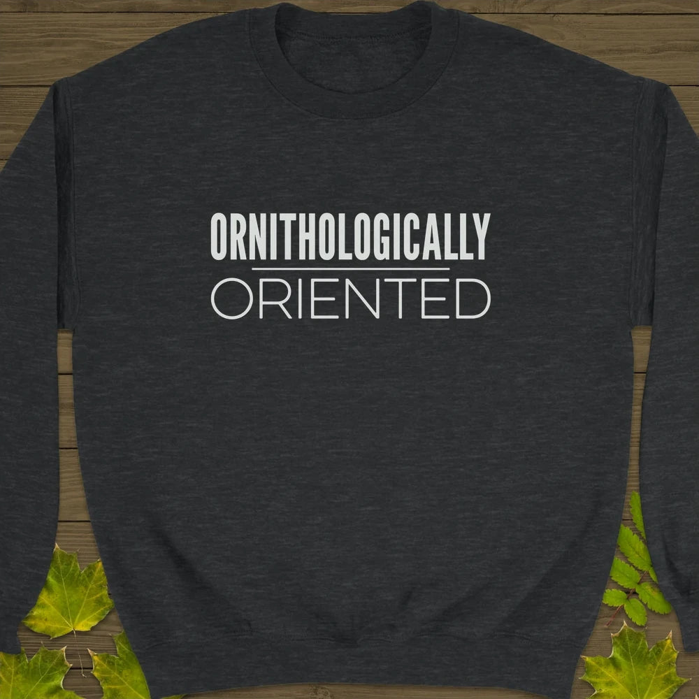 Ornithologically Oriented Crewneck Sweatshirt Dark Heather
