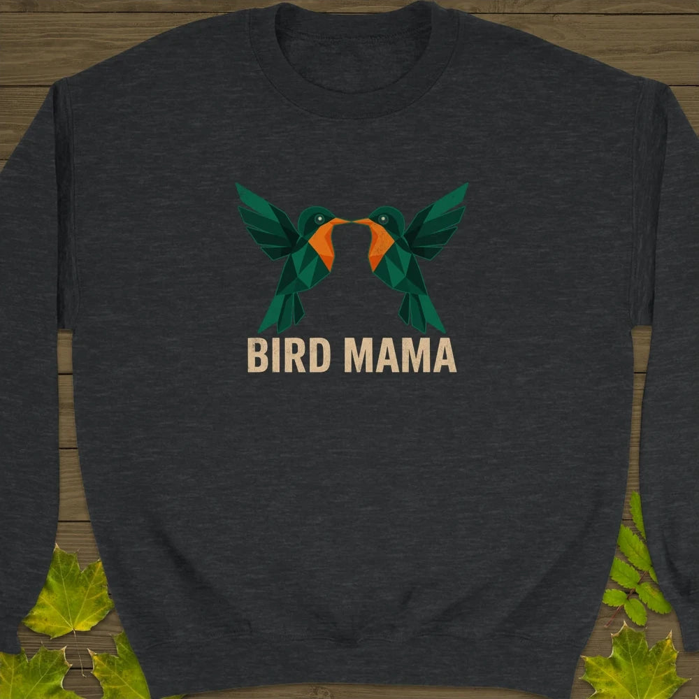 Bird Mama Crewneck Sweatshirt Dark Heather