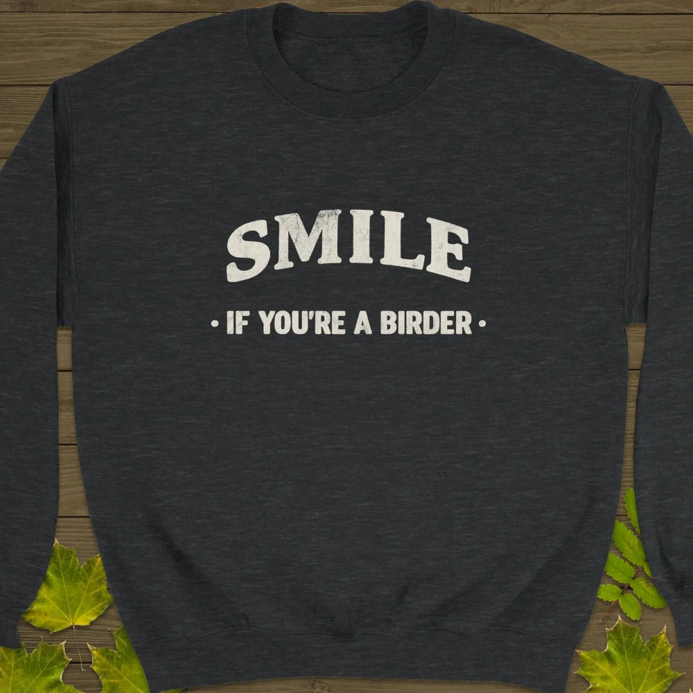 Smile Crewneck Sweatshirt Dark Heather