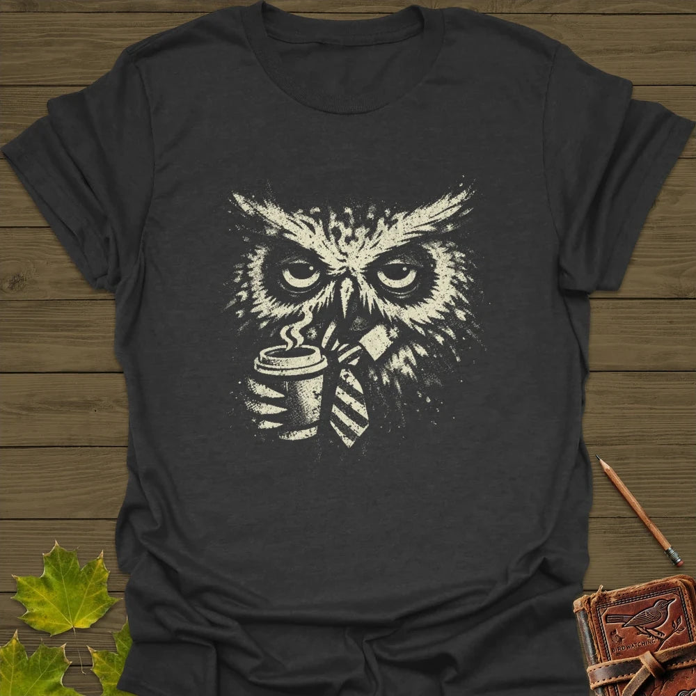 Office Owl T-Shirt Dark Heather