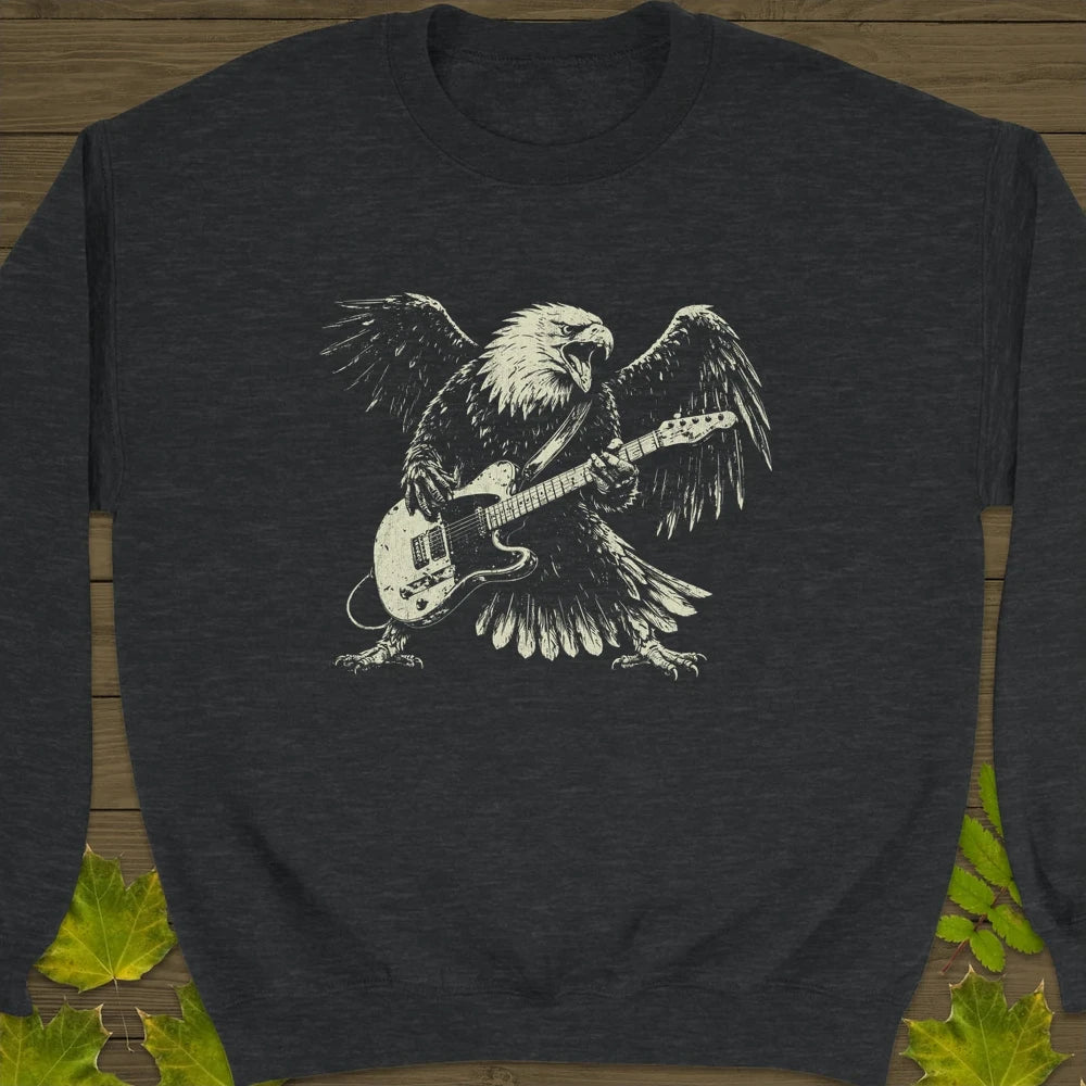 Eagle Guitar Hero Sweatshirt Dark Heather