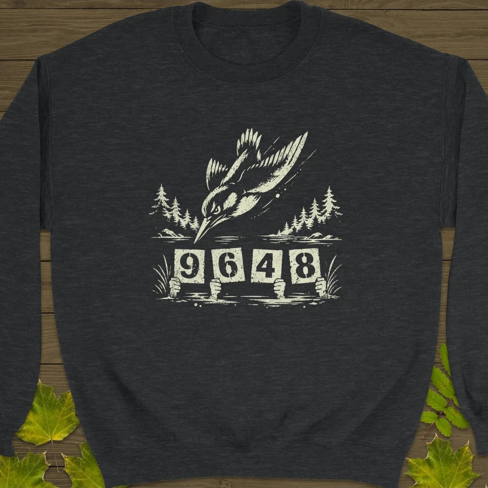 Kingfisher Dive Sweatshirt Dark Heather