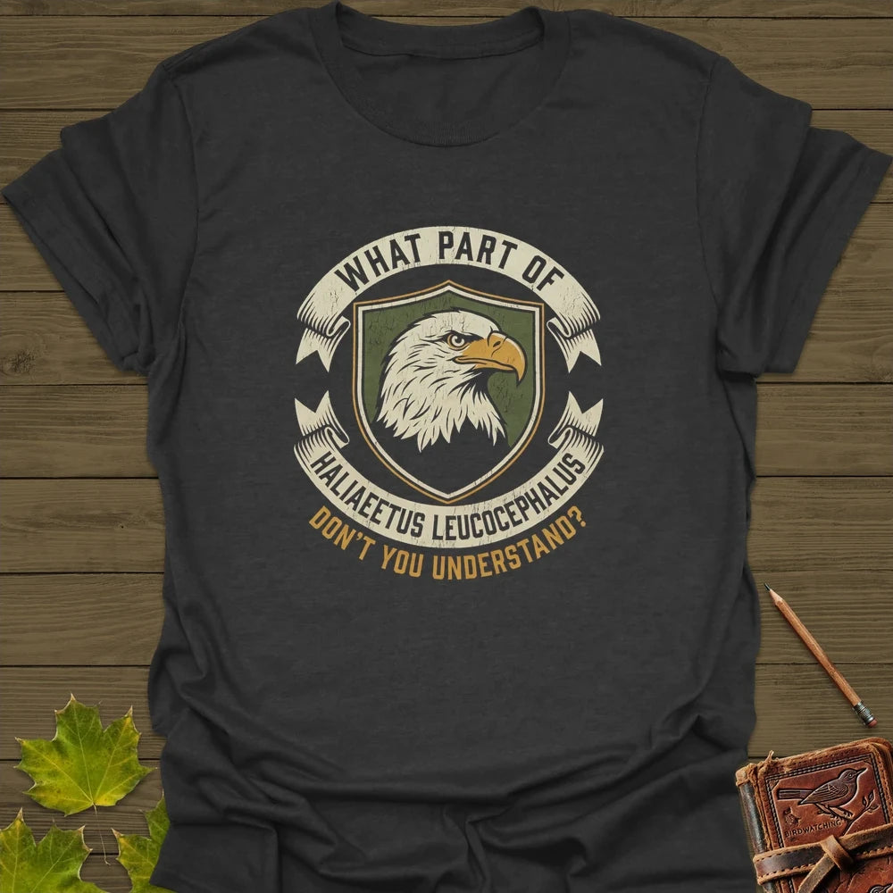 Nerdy Bald Eagle T-Shirt Dark Heather