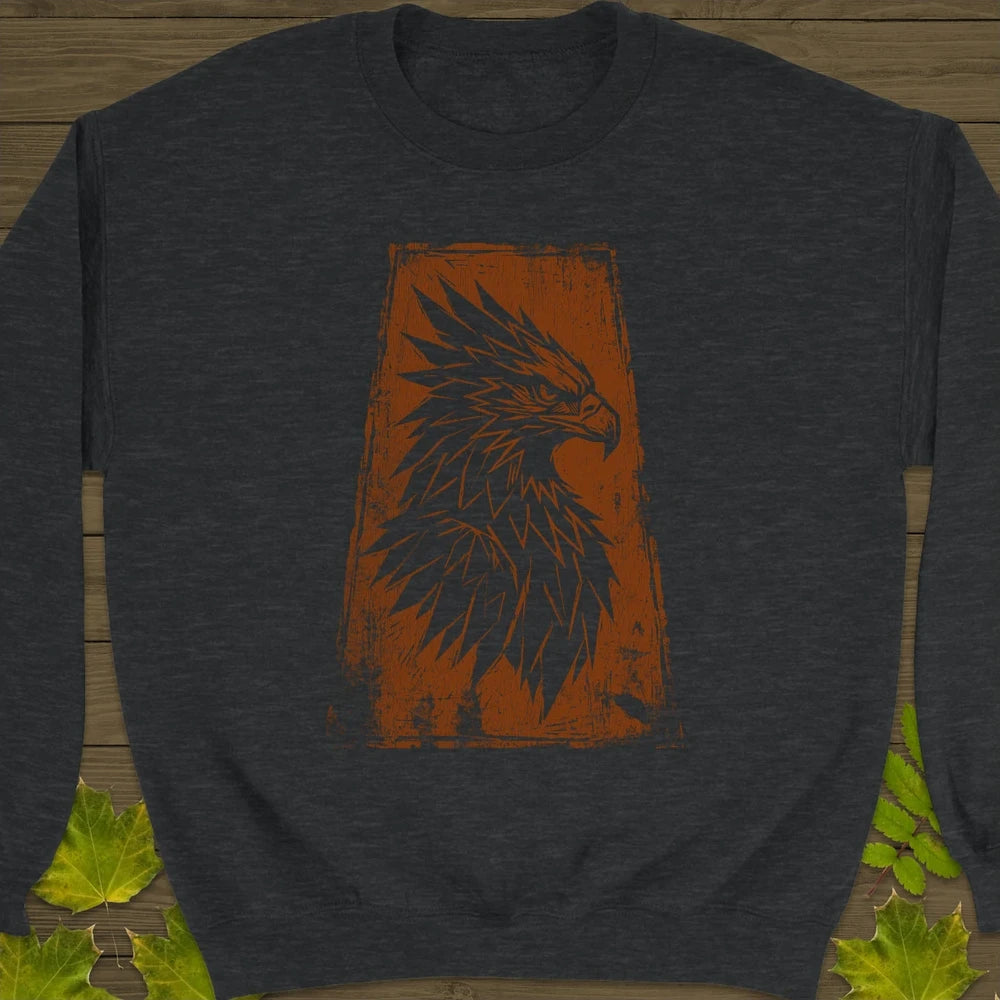 Tribal Eagle Sweatshirt Dark Heather