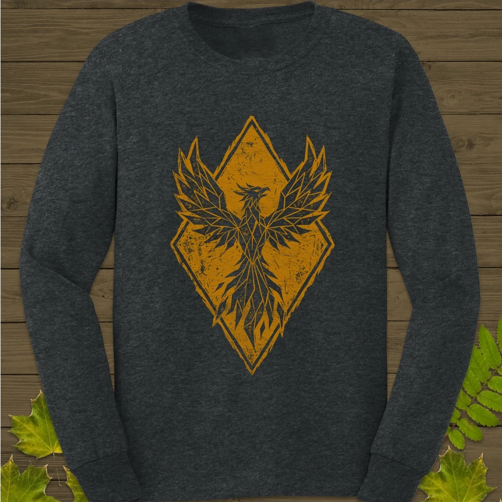 Phoenix Rising Long Sleeve Dark Heather