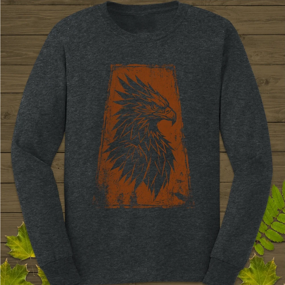 Tribal Eagle Long Sleeve Dark Heather