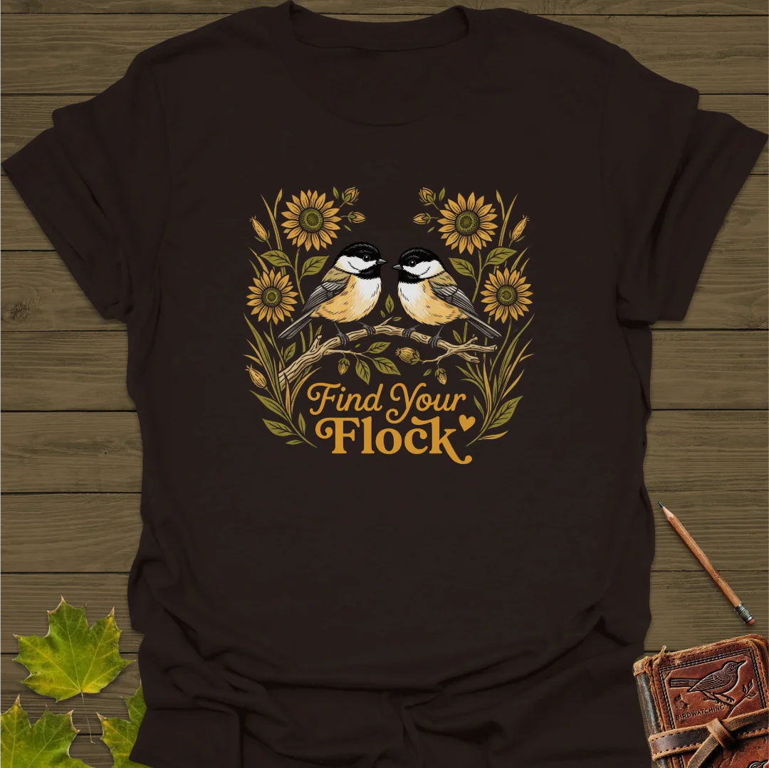 Find Your Flock T-Shirt Dark Chocolate