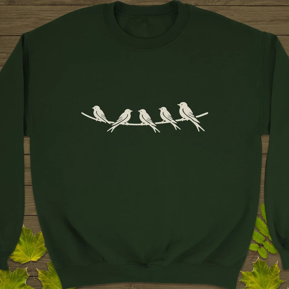 Elegant Perch Crewneck Sweatshirt Forest Green