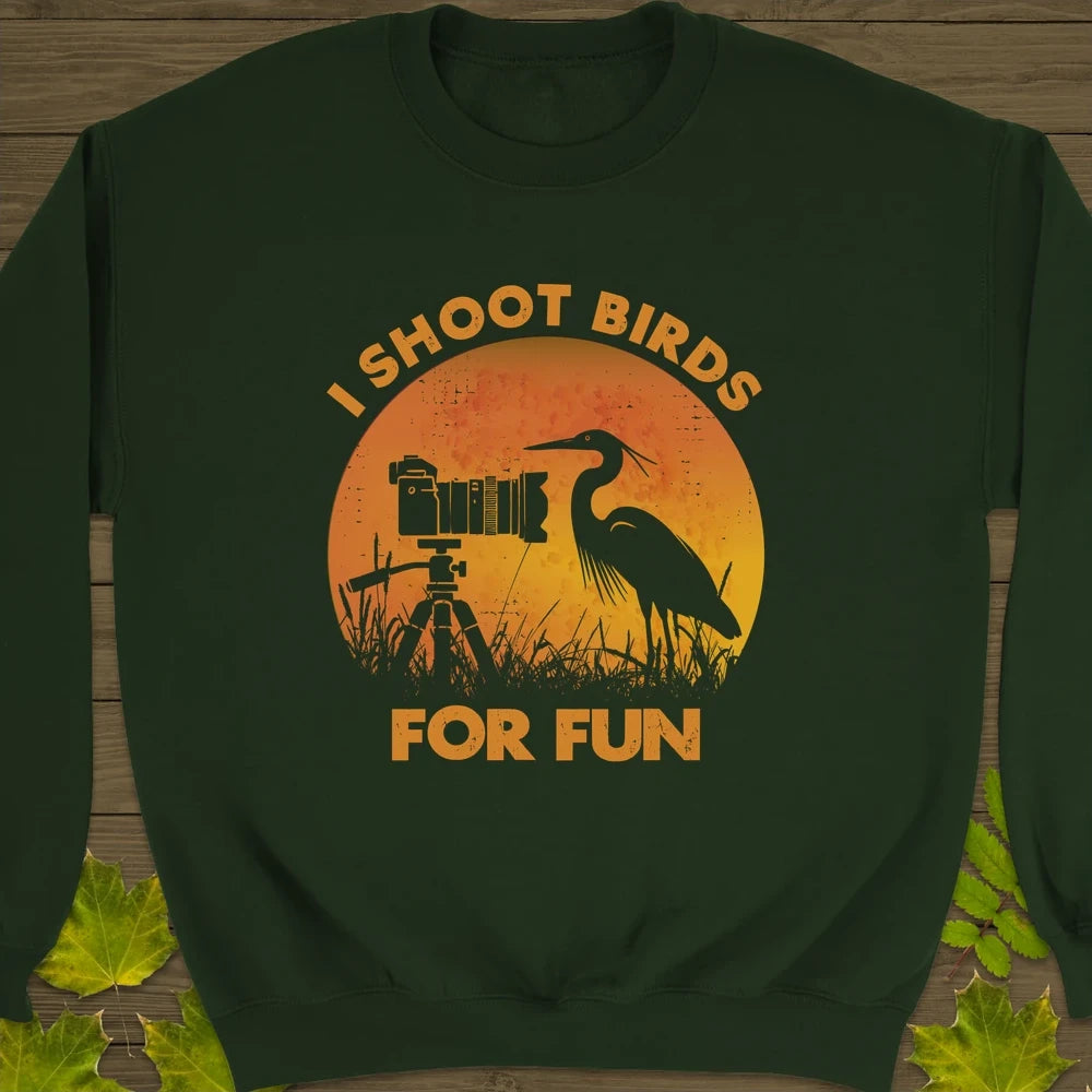 I Shoot Birds Crewneck Sweatshirt Forest Green