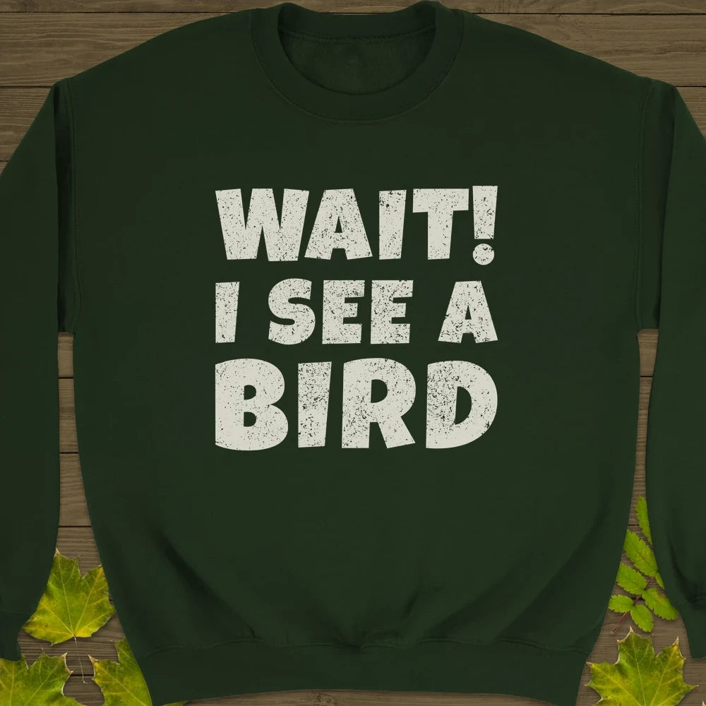 I See A Bird Crewneck Sweatshirt Military Green