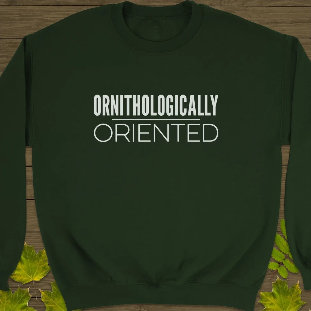 Ornithologically Oriented Crewneck Sweatshirt Forest Green