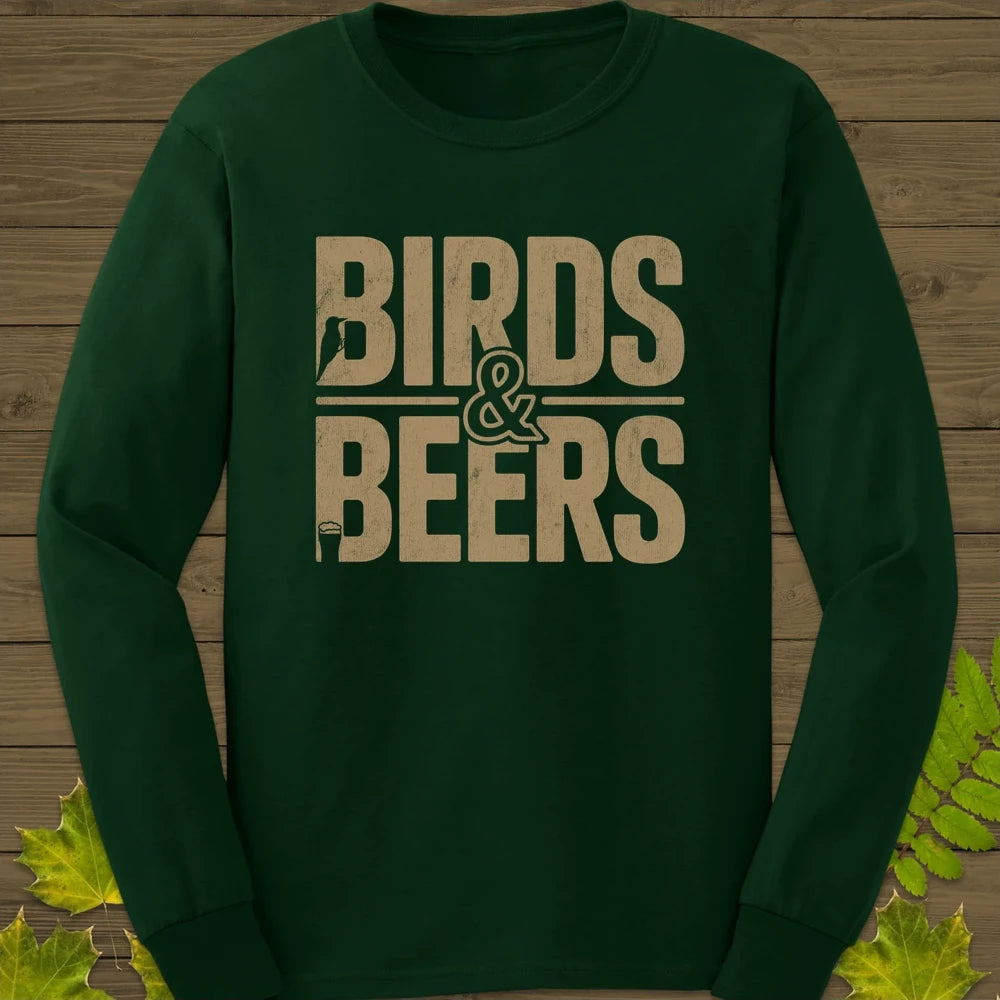Birds & Beers Long Sleeve Forest Green