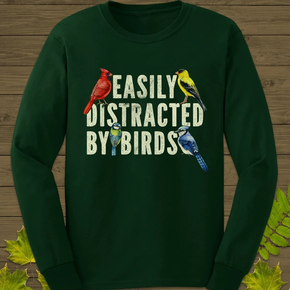 Easily Distracted Long Sleeve Forest Green