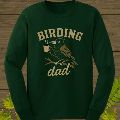 Birding Dad Long Sleeve Forest Green