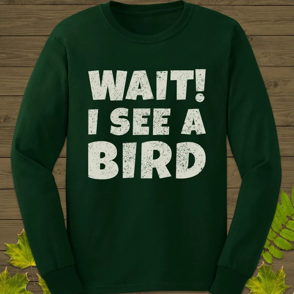 I See A Bird Long Sleeve Forest Green
