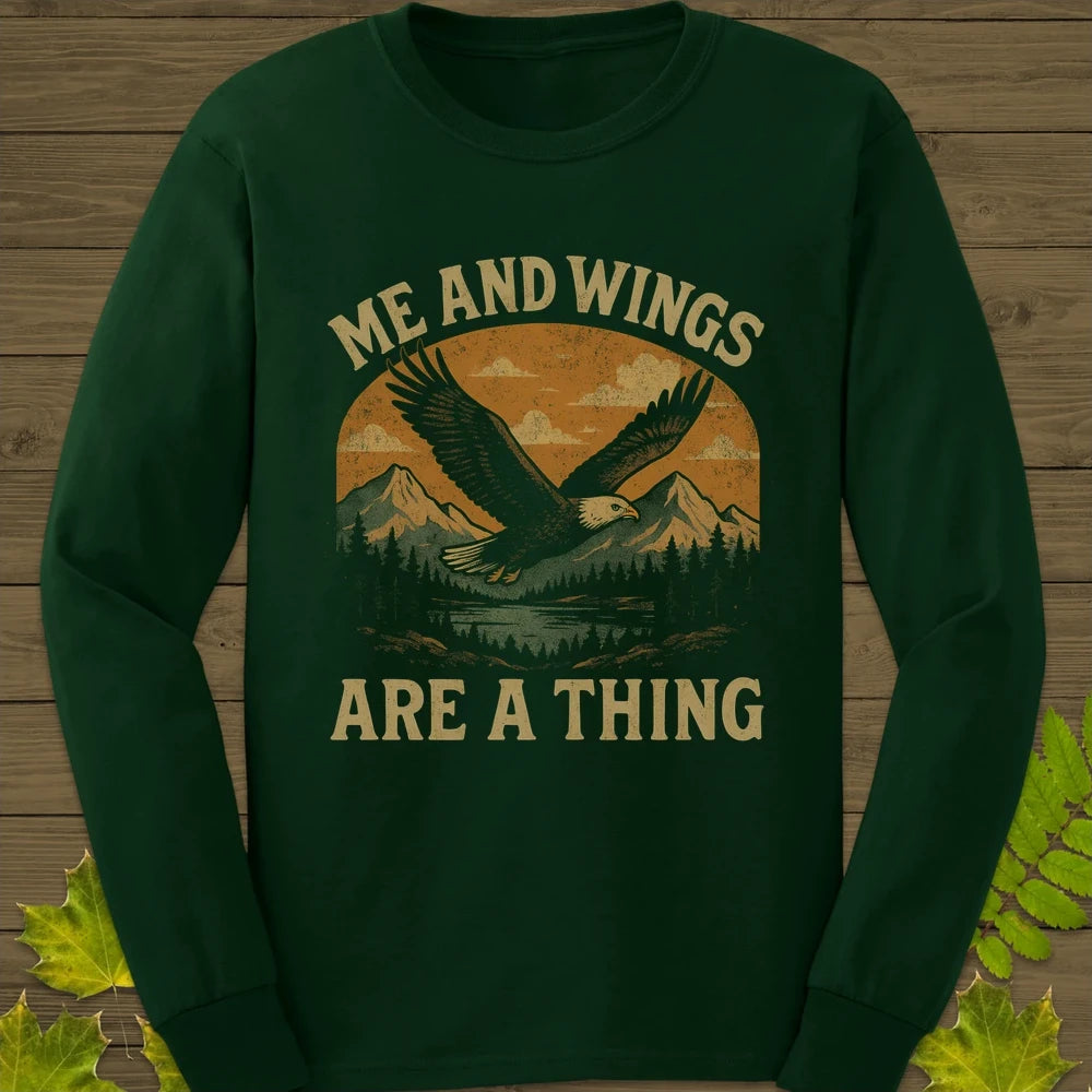 Me and Wings Long Sleeve Forest Green