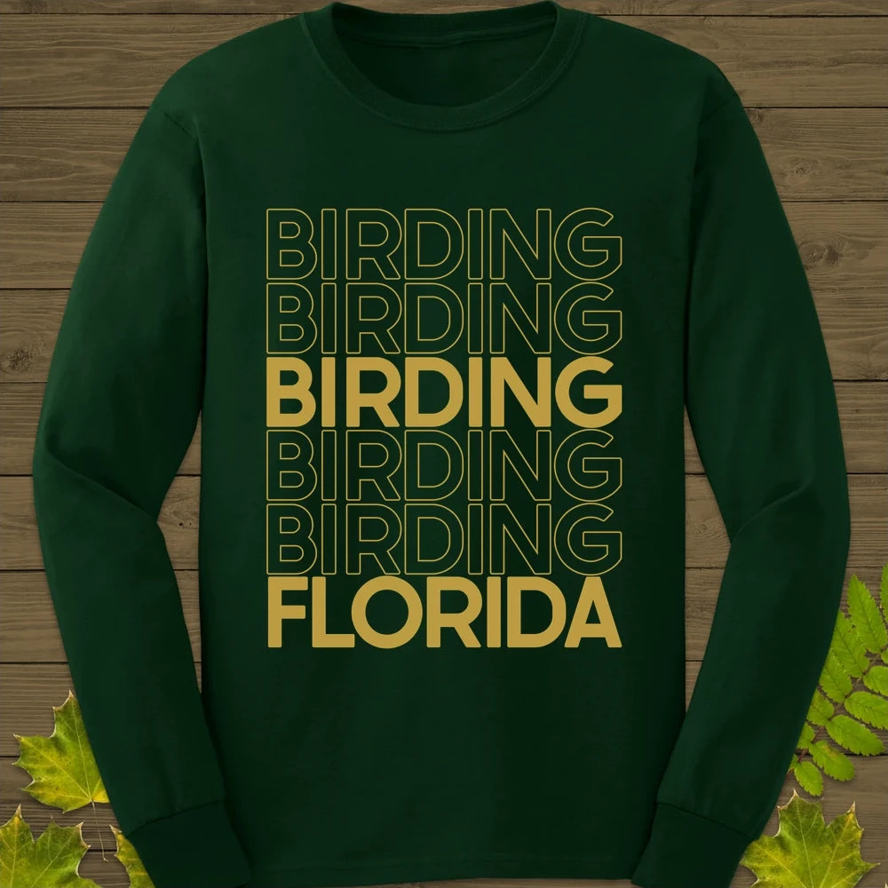 Birding Florida Long Sleeve Forest Green