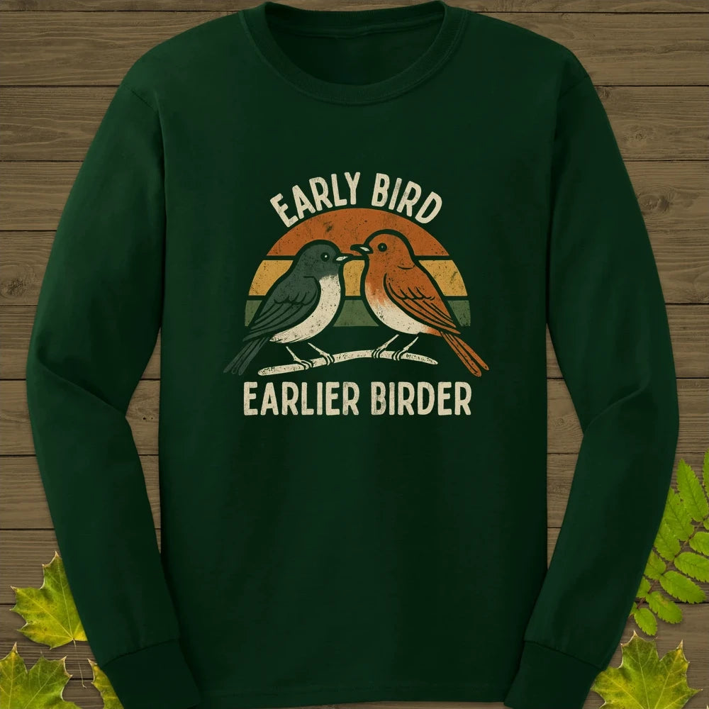 Earlier Birder Long Sleeve Forest Green