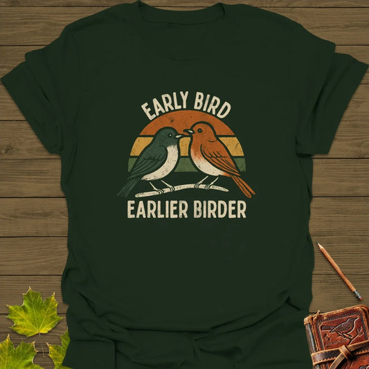 Earlier Birder T-Shirt Forest Green