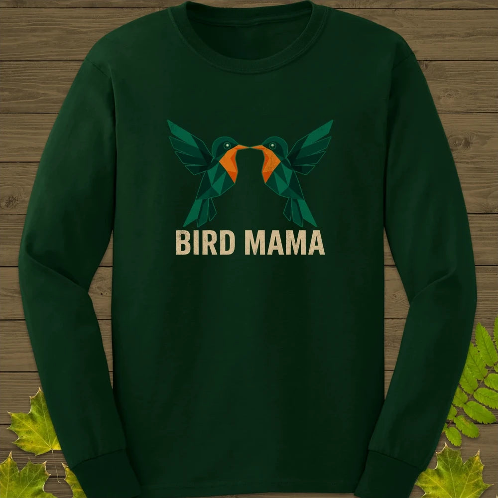 Bird Mama Long Sleeve Forest Green