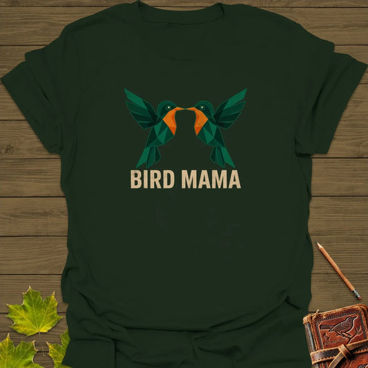 Bird Mama T-Shirt Forest Green