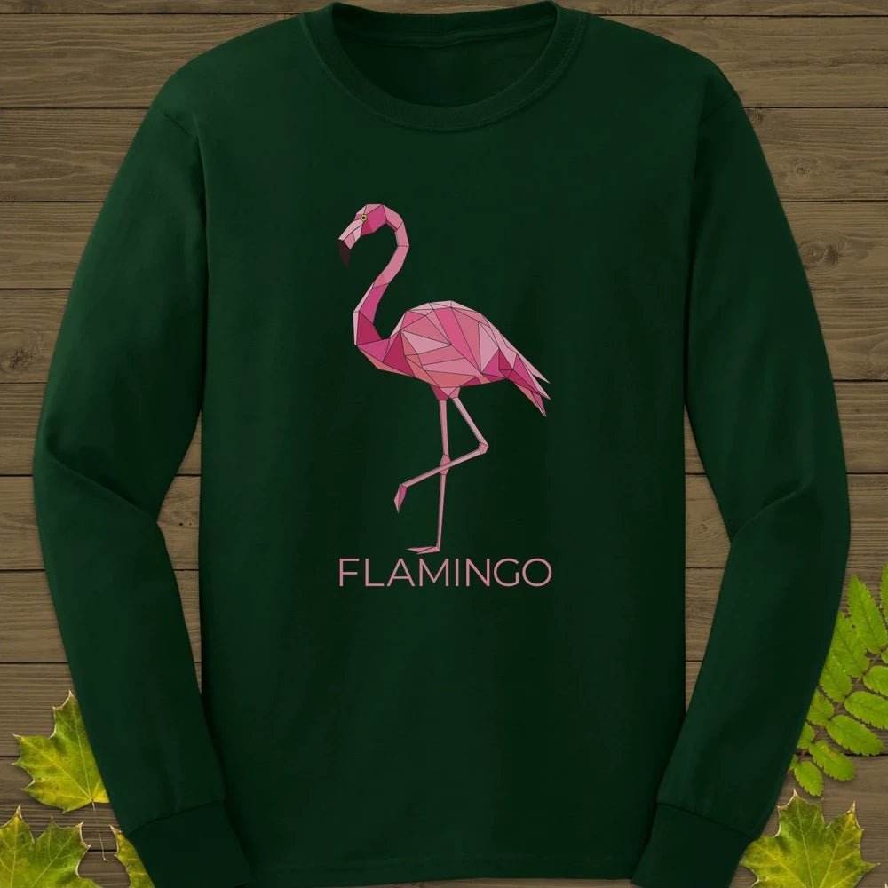 Flamingo Flair Long Sleeve Forest Green