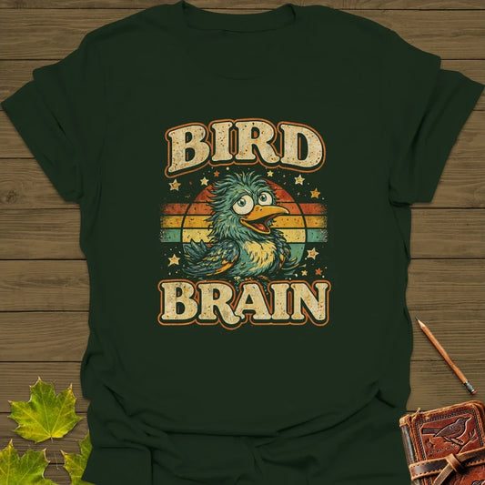 Bird Brain T-Shirt - Forest Green