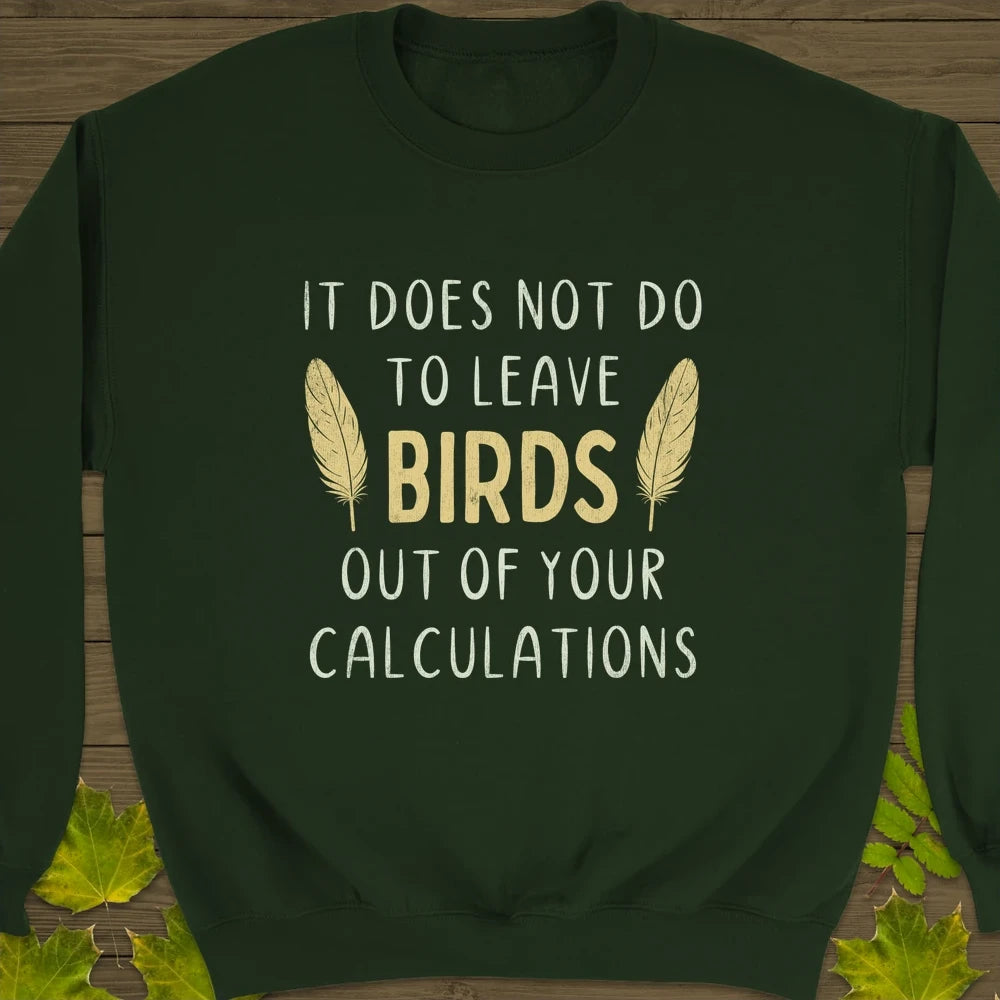 Bird Calculations Crewneck Sweatshirt Forest Green