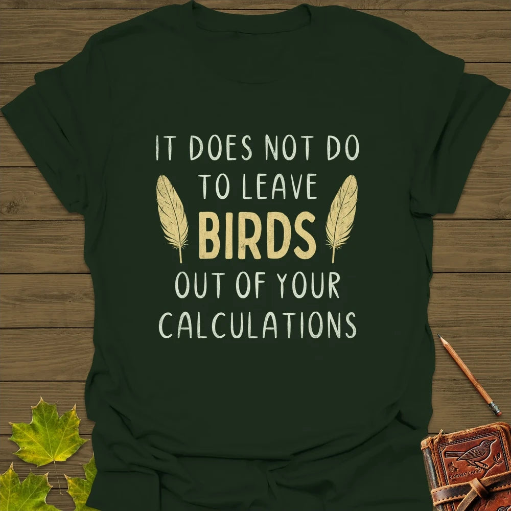 Bird Calculations T-Shirt Forest Green